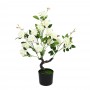 INBLOOM Растение искусственное Роза белая, 85см, PEVA, цемент