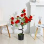 INBLOOM Растение искусственное Роза красная, 85см, PEVA, цемент