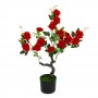 INBLOOM Растение искусственное Роза красная, 85см, PEVA, цемент