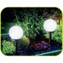 INBLOOM Фонарь садовый на солн. батарее, Шар, 10х10х34см, 1LED, белый, 1x1.2V 40mAh NI-MH, пластик