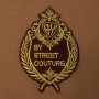 Футболка c шевроном BY STREET COUTURE, унисекс, коричневая, разм.M