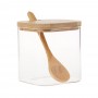 VETTA ЭКО Набор банок для хранения с ложкой, 9х8х8см, стекло, бамбук