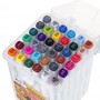 FLOMIK Набор маркеров худож., 36 цветов, 2-сторонний (скошенный 6мм + круглый 2мм), в пластик.боксе