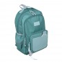 Рюкзак подростковый 45x30x17см, 2 отд., 4 карм., вставка "зайчик", ПЭ, иск.кожа, подвеска, зеленый