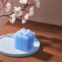 LADECOR Свеча ароматическая в виде подарка 6,5см, парафин, 2 цвета, аромат фрезиярозовый, голубой