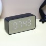 LADECOR CHRONO Будильник электронный, 12,4x3,6x6 см, USB, пластик, цвет корпуса черный