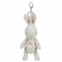 Брелок Кролик с ожерельем, полиэстер, металл, 19x8см, 3 дизайна