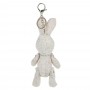 Брелок Кролик с ожерельем, полиэстер, металл, 19x8см, 3 дизайна