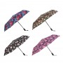 Зонт женский, полуавтомат, сплав, пластик, полиэстер, 55см, 8 спиц, 4 дизайна