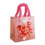 Пакет-сумка подарочный, ПВХ, 23x22x11 см, 4 дизайна, LOVE