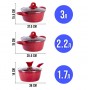 28345-28344-28346Н Набор посуды 6пр с/кр 1,7+1,7+3л Мрам/крош 