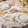 СКАТЕРТЬ КРУГЛАЯ " ROYAL GARDEN" 150 СМ,БЕЛЫЙ ,100% ХЛОПОК ,ТВИЛ С ПРОПИТКОЙ