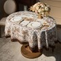 СКАТЕРТЬ ОВАЛЬНАЯ " ROYAL GARDEN" 140Х180СМ ,БЕЛЫЙ ,100% ХЛОПОК ,ТВИЛ С ПРОПИТКОЙ