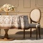 СКАТЕРТЬ ОВАЛЬНАЯ "ROYAL GARDEN" 160Х220 СМ ,БЕЛЫЙ, 100% ХЛОПОК, ТВИЛ, С ПРОПИТКОЙ