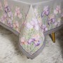 СКАТЕРТЬ "ИРИСЫ" 160Х220СМ ,СЕРЫЙ, 100% ХЛОПОК,ТВИЛ ПРОПИТКА