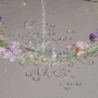 СКАТЕРТЬ КРУГЛАЯ  " ИРИСЫ" 150СМ , СЕРЫЙ ,100% ХЛОПОК ,ТВИЛ, С ПРОПИТКОЙ