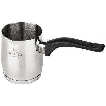 ТУРКА AGNESS "MIDNIGHT" С ИНДУКЦИОННЫМ ДНОМ, НЕРЖ.СТАЛЬ, 500 МЛ, 8Х10 СМ