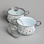НАБОР КАСТРЮЛЬ AGNESS ЭМАЛИРОВАННЫХ СЕРИЯ "ДВОРЦОВЫЙ ПАРК" 4ПР. 2,0Л И 2,8Л, 18Х11СМ, 20Х12СМ