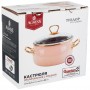 КАСТРЮЛЯ AGNESS ЭМАЛИРОВАННАЯ СО СТЕКЛ. КРЫШКОЙ И АНТИПРИГАР. "МРАМОРНЫМ" ПОКРЫТИЕМ, 22СМ / 4,1Л