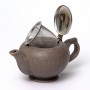 Чайник с металлической крышкой и фильтром Феличита «КРОШКА СЕРЫЙ» 450 мл