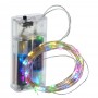 Электрогирлянда (30 разноцветных LED, 1 реж свеч,серебри шнур),  L300 W0,1 H0,2 см