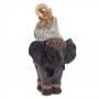 Фигурка декоративная "Будда на слоне", L14 W14 H26 см