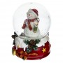 Фигурка декоративная в стекл. шаре "Снеговик" с музыкой, D 10 см, L10 W10 H14,5 см
