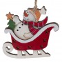 Изделие декоративное подвесное "Снеговик/Дед Мороз",L9 W0,5 H9 см, 2в.