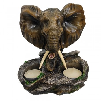Фигура декоративная Слон-подсвечник