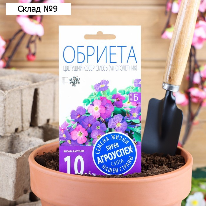 Семена цветов Обриета "Цветущий ковер", многолетник, 0,1 г
