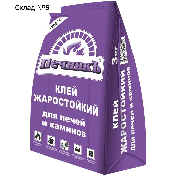 Клей жаростойкий для печей и каминов "Печникъ" 3,0 кг