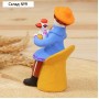 Дымковская игрушка "Мужик сидячий с петухом", 11 см, микс