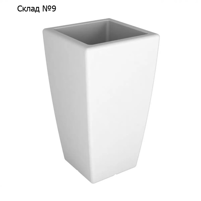 Кашпо Flox, 50 × 50 × 90 см, объём 57 л, цвет белый