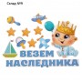 Набор магнитов на авто «Везем наследника!», на выписку