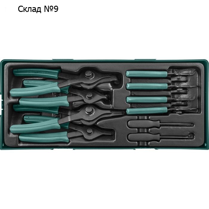 Набор щипцов для стопорных колец Jonnesway AG010150SP, 10 предметов