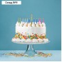 Свеча для торта, набор 12 витых, 1 музыкальная