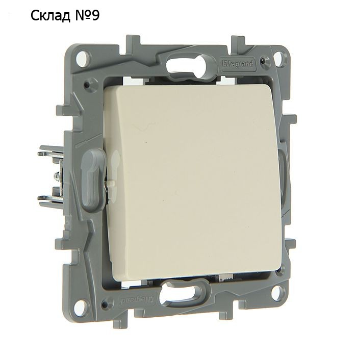Переключатель Legrand Etika 672305, 10 А, 1 клавиша, скрытый, слоновая кость