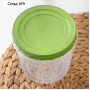 Банка для хранения продуктов, 1 л, пластик, прозрачная, крышка МИКС