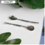 Сувенир кошельковый металл "Ложка цветочная" (В29023) 6,4х1,3 см