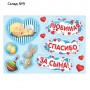 Набор магнитов на авто «Любимая, спасибо за сына!», на выписку