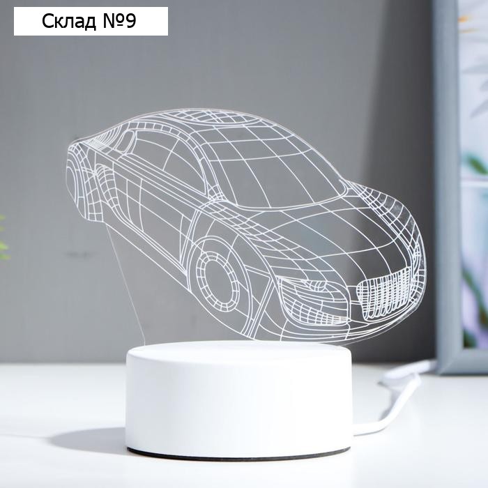 Светильник «Авто» LED 3 режима белый от сети 10.5×13×20.5 см RISALUX