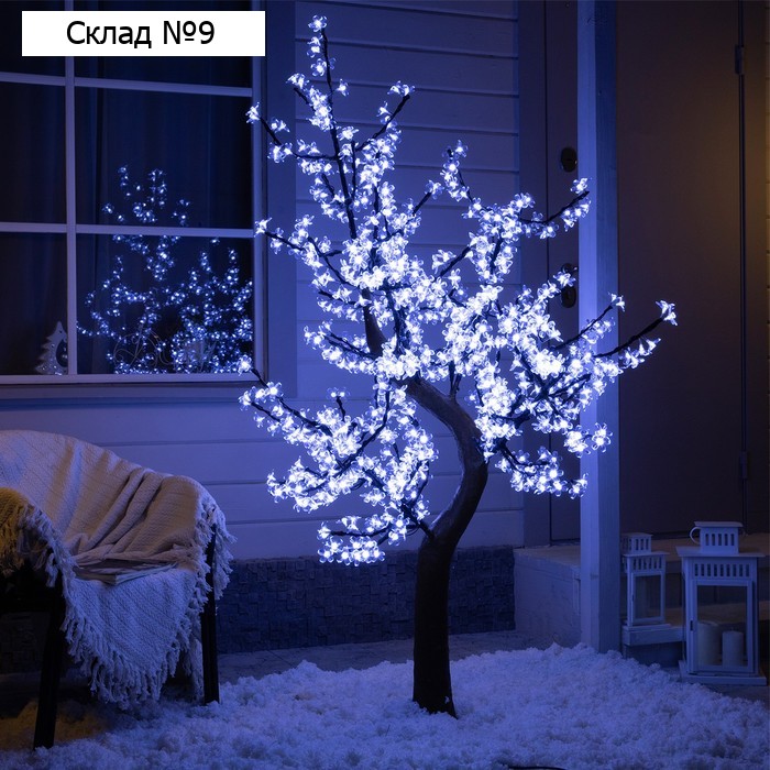 Светодиодное дерево «Сакура» 1.8 м, 768 LED, постоянное свечение, 220 В, свечение белое
