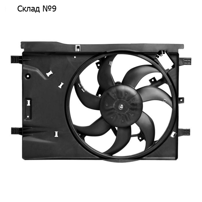 Электровентилятор охлаждения Corsa D (06-) с кожухом Opel 55702497, LUZAR LFK 2112