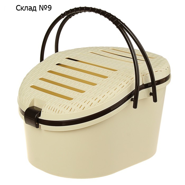 Корзина для переноски животных 45 x 37,5 x 41 см, микс цветов