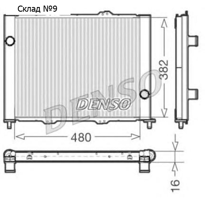 Радиатор охлаждения двигателя Denso DRM23099