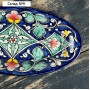 Селёдочница Риштанская Керамика "Цветы", 24 см, синяя, микс