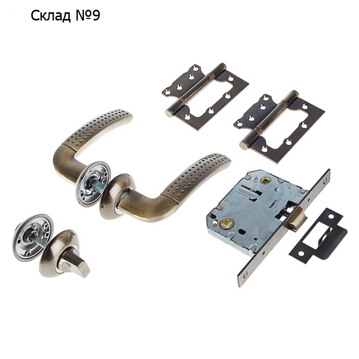Комплект для двери «Фабрика Замков» SET 04-C 170 2H BK AB, цвет старая бронза