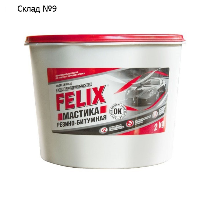 Мастика резино-битумная FELIX, в п/э ведре, 2кг