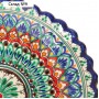 Тарелка Риштанская Керамика "Цветы", синяя, рельефная, 25см