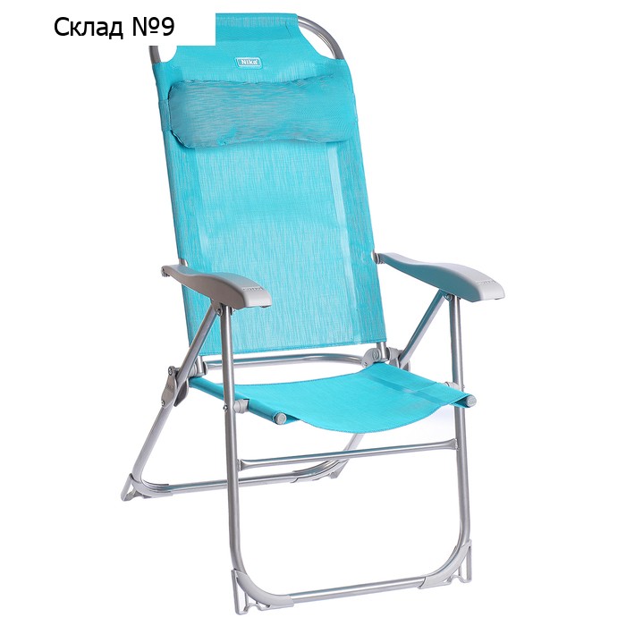 Кресло - шезлонг Nika, 75 x 59 x 109 см, цвет бирюзовый